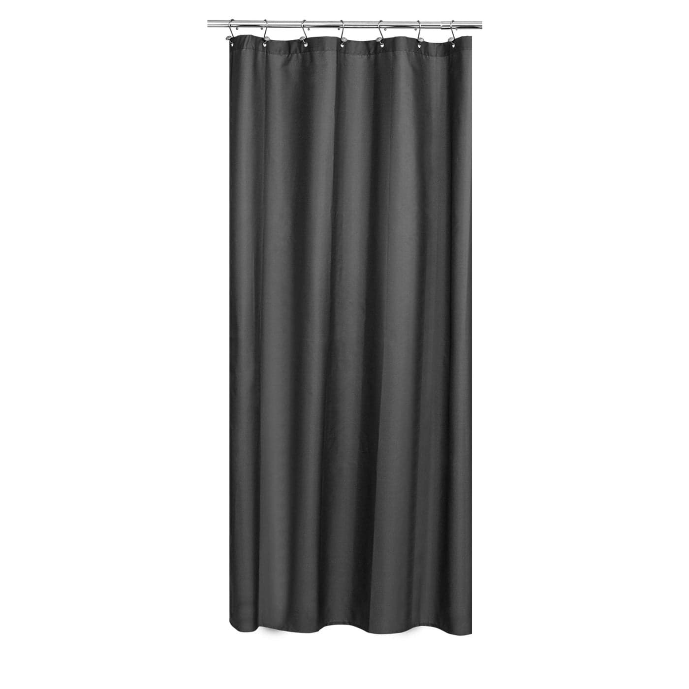 NY HOME Fabric Shower Stall Curtain or Liner 36 x 72 Inches Hotel Quality Machine Washable Water Repellent Graphite Gray 36x72