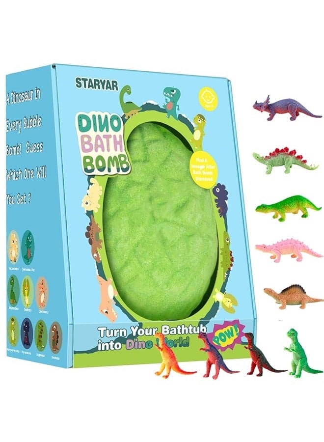 XXXL Easter Eggs Bath Bombs for Kids with Surprise Toys Inside,Easter Basket Stuffers,Dinosaur Egg Bubble Bath Bombs Gift Set,Birthday Christmas for Girls and Boys (Apple)