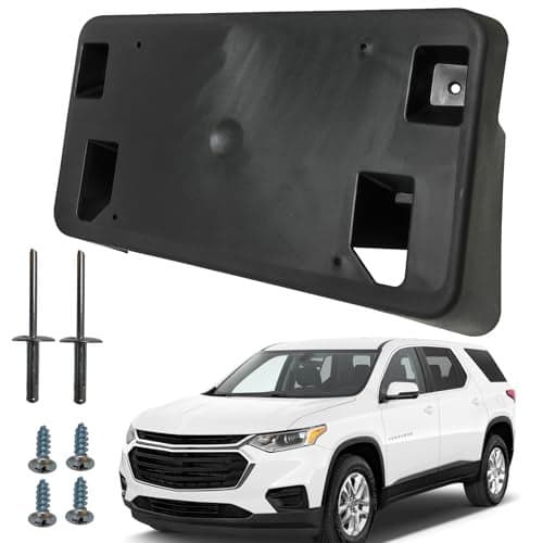 KYYET Front Bumper License Tag Plate Frame Bracket Holder Compatible with 2018 2019 2020 2021 Chevrolet Traverse Replace GM1068196 84282822