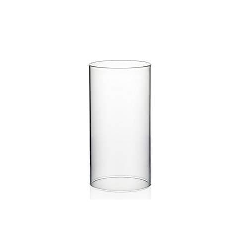 WGVI Hurricane Candle Holder Sleeve Wide 4 Height 6 Clear Glass Cylinder Open Both Ends Chimney Tube Open Ended Candle Shade 1 Piece