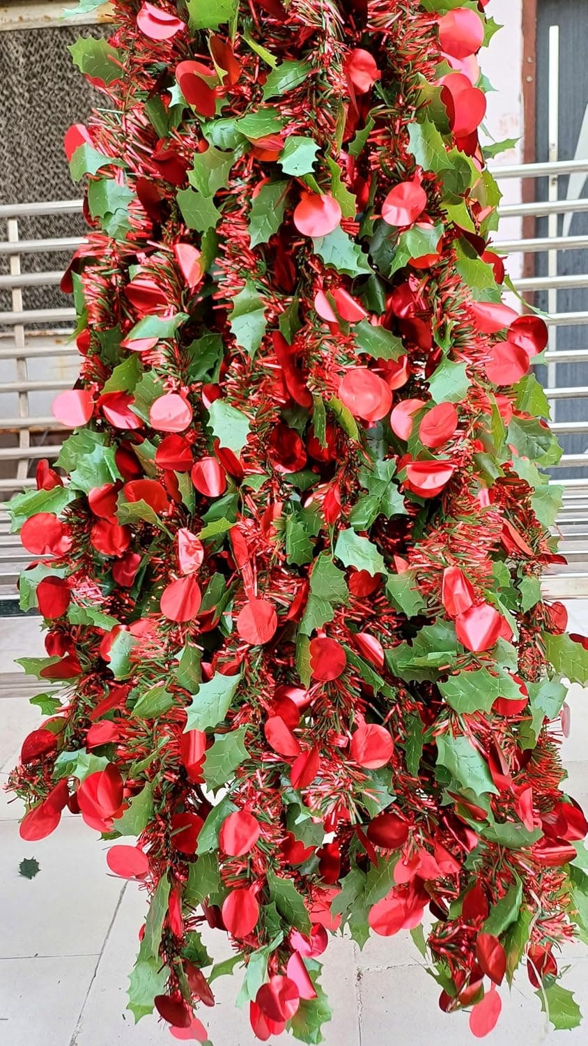 Forty Wings 3 Pcs Red Apple Green Leaf Garland Tinsel Christmas Garlands Strings Streamers Christmas Decoration Item Christmas Xmas Decoration Ornaments Garland Wreath Decoration Christmas Home