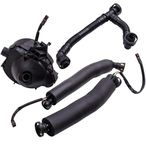 Ensun Crankcase Vent Valve Oil Separator with Breather Hose Kit Set Compatible with N52 E90 E91 E60 E61 E85 E86