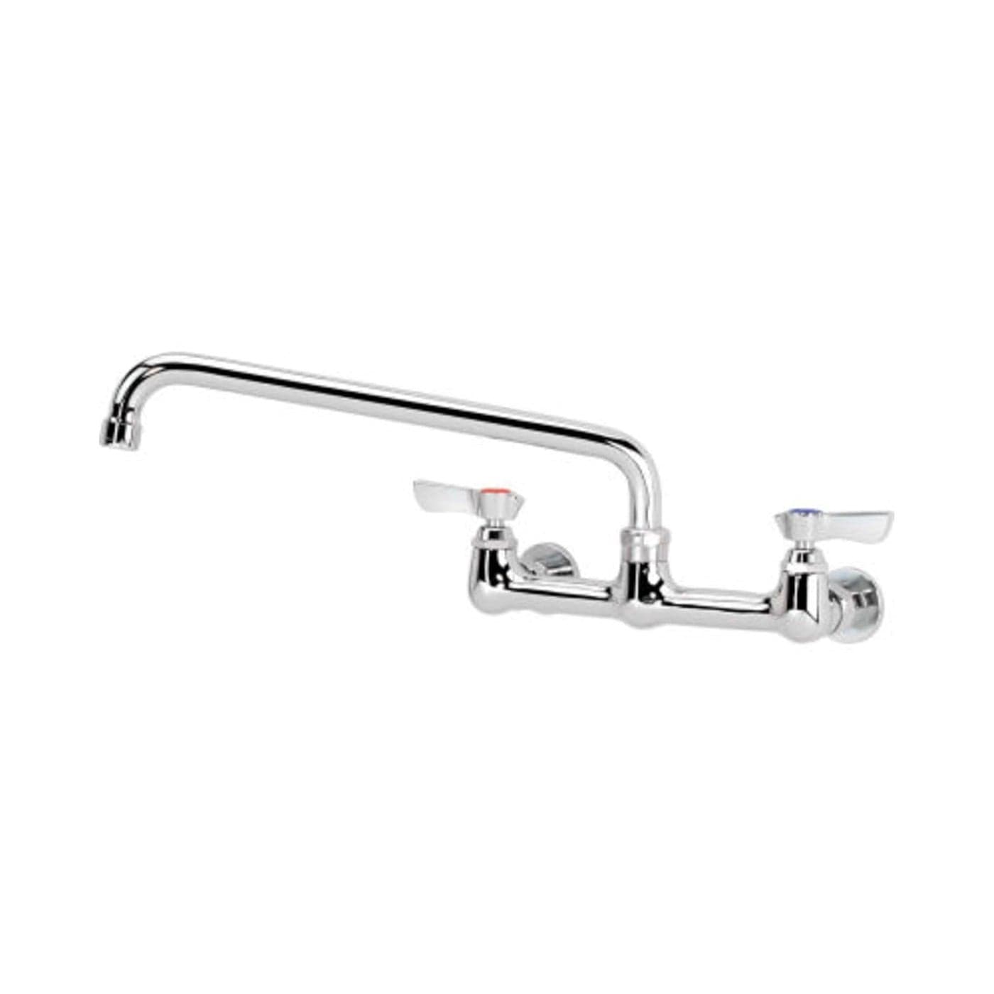 Krowne 12812L 8 Silver Series Low Lead Wall Mount Faucet with 12 Swing Spout Commercial Kitchen Bar Sink Accessory for Restaurant Catering 18 GPM 2W x 12D x 18H ChromePlated Brass NSF