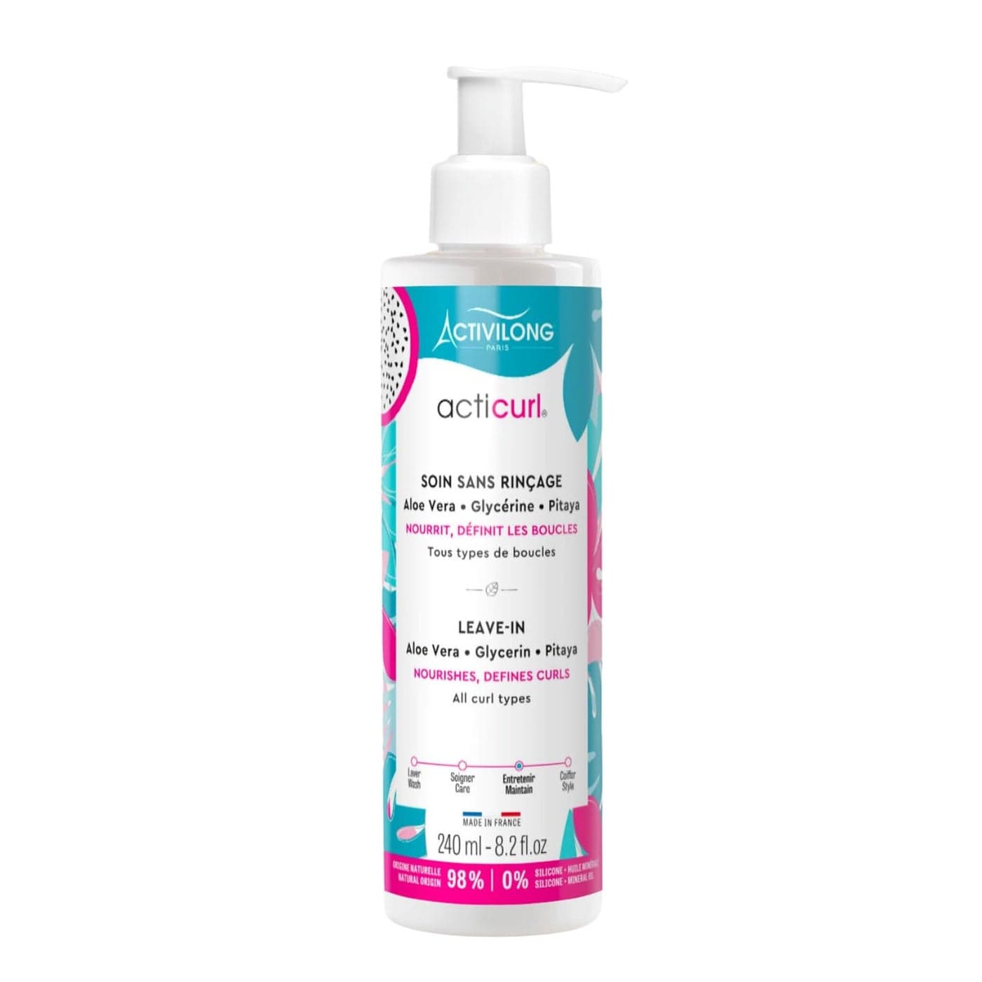 Acticurl LeaveIn Cream Nourish Define and Protect Your Curls with Ease Infused with Dragon FruitPitaya and Aloe Vera Frizz Control for All Curl Types 240 ml