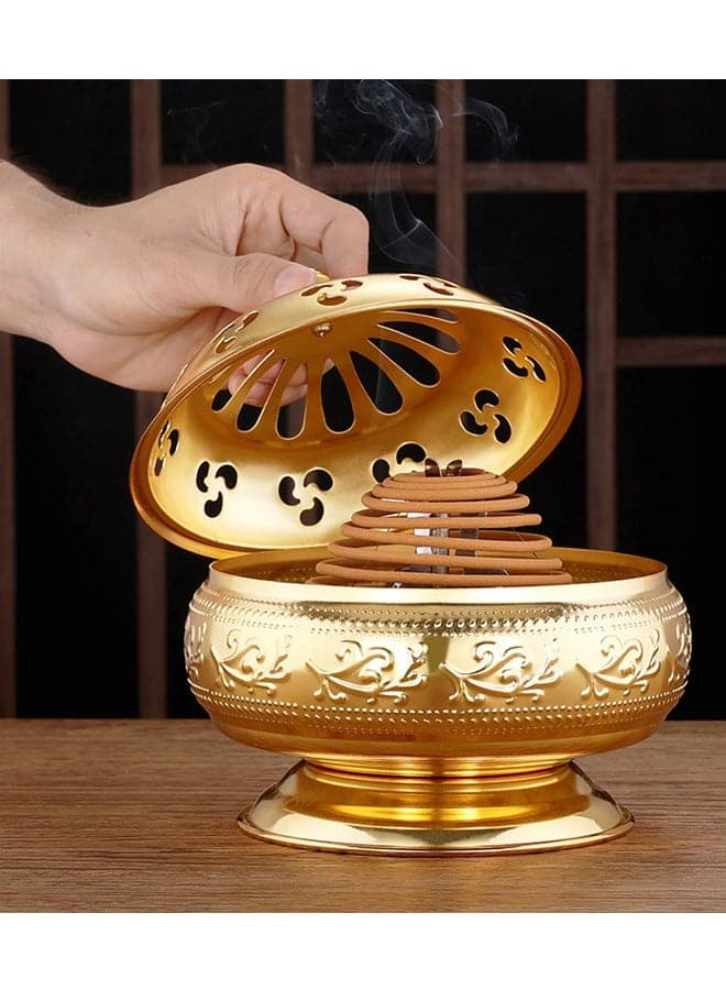 Lotus Incense Burner Dhoop Holder -Aromatherapy Stove and Incense Burner ,Vintage Antique Home Room Decor,House Warming Spiritual Reiki Yoga Meditation Gifts