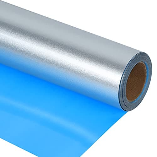 Guangyintong Shiny Silver Heat Transfer HTV Rolls 12 x 8ft PU Iron on Vinyl Bundle for TShirts Stretchy Thin Soft HTV for All Cutter Machine Easy to Cut Weed for Heat Vinyl Design