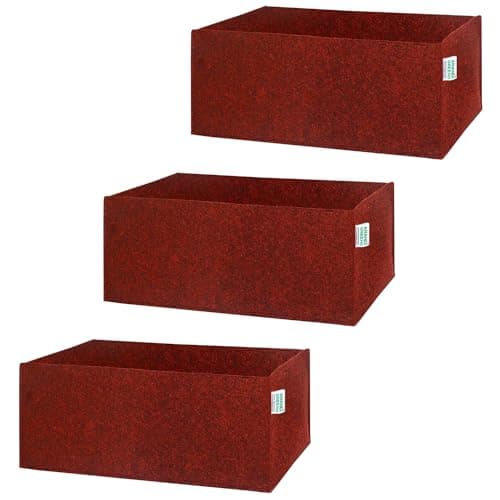Anandi Green's 400 GSM Environmentally Friendly Geo Fabric Plant Grow Bag Suitable for Terrace and Flowers Vegetable Gardening (Maroon, 20X8X8 Inch Pack of 3)