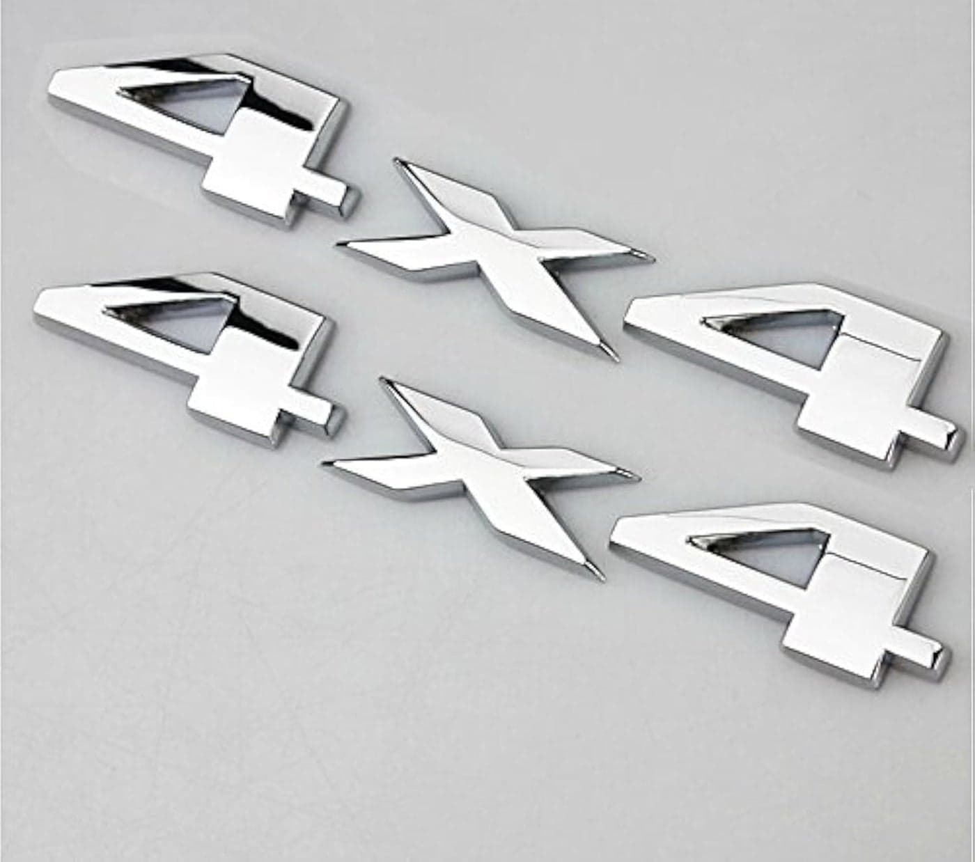2pcs(1set) Auto Tuning 4x4 Logo 3D Decal Emblem Logo Sticker Nameplate Badge Compatible with Limited (Chrome)