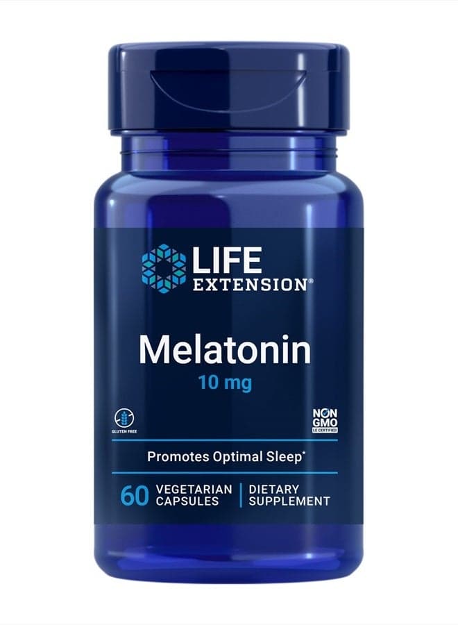 Melatonin, 10 mg,Promotes Optimal Sleep 60 Vegetarian Capsules