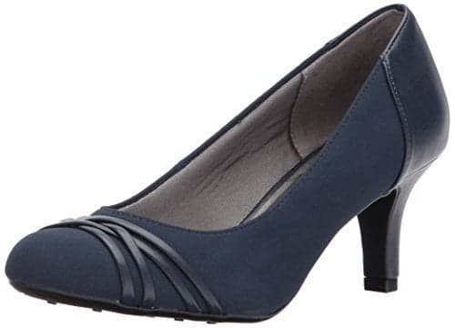 LifeStride Womens Pascal Dress Pump, Lux Navy, 6 Wide US