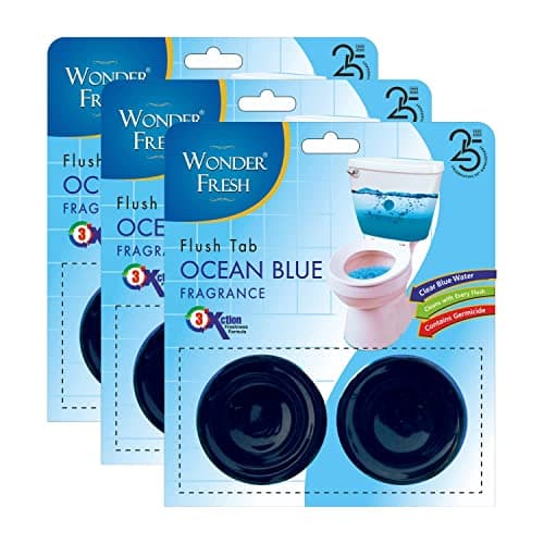 Wonder Fresh Flush Cleaner Tablet Pack of 3, 2 Tablet Each In-Cistern Toilet Cleaner Blocks for Automatic Flush Cleaning Tablet | 3x Action Formula | Keeps Toilet Odour Free, Clean & Fresh