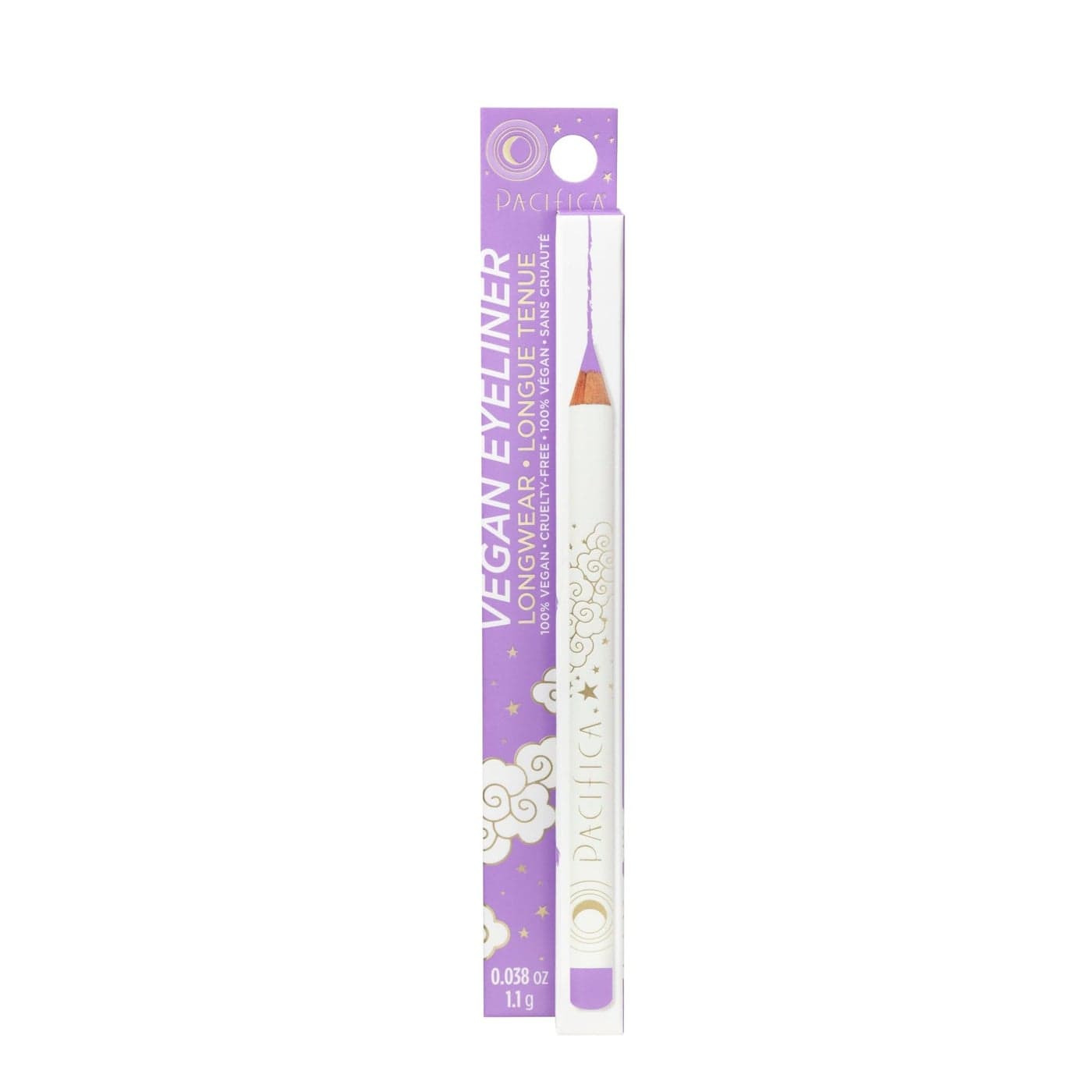 Pacifica Eyeliner Pencil - Vegan Longwear Eyeliner Water Resistant Eyeliner Pencil - Purple Lilac Eye Liner Makeup for Women