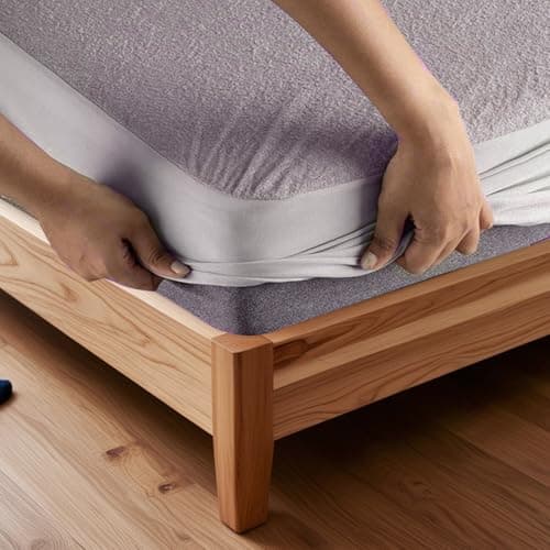 SITTELLA®78 x 72 Inches (6.5 × 6 feet) 100% Waterproof Premium Cotton Mattress Protector | Hypoallergenic, Breathable & Ultra-Soft Fitted Bed Protector King Size- Grey
