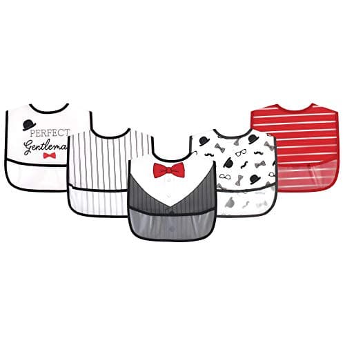 Little Treasure Unisex Baby Waterproof PEVA Bibs Perfect Gentlemen One Size