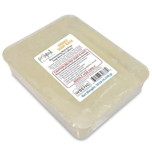 Primal Elements Honey Soap Base - Moisturizing Melt and Pour Glycerin Base for Crafting and Soap Making, Easy to Cut - 10 Pound