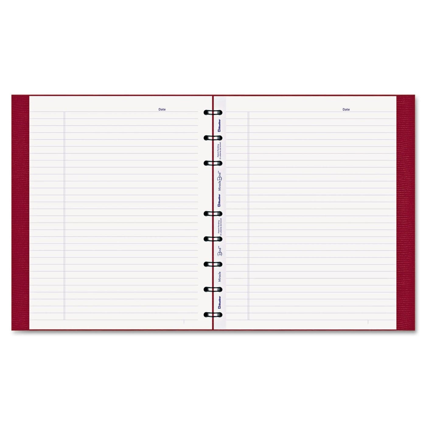 Blueline MiracleBind Notebook, Red, Lizard-Like, Hard Cover, 9.25" x 7.25", 150 Pages (AF9150.83)