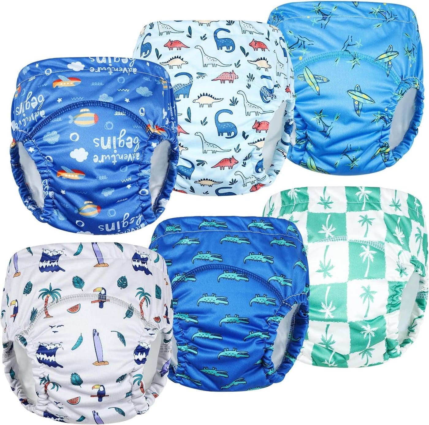 MooMoo Baby Plastic Training Underwear Leakproof Rubber Pants for Potty Training for Boys and Girls