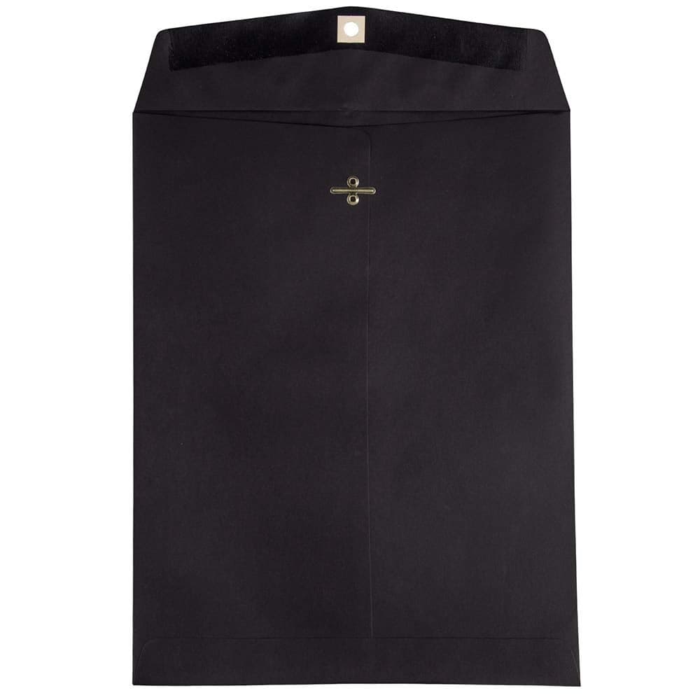 JAM PAPER 10 x 13 Open End Catalog Envelopes with Clasp Closure Smooth Black 50Pack