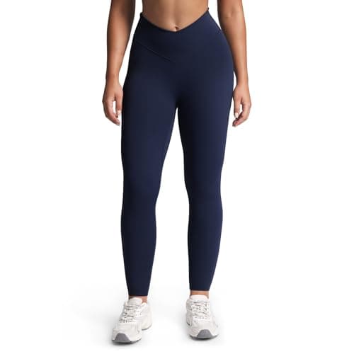 Aoxjox Workout Leggings for Women Vanity V Waist High Waist Tummy Control Hidden Scrunch Athletic Gym Yoga Pants 26 Navy Medium