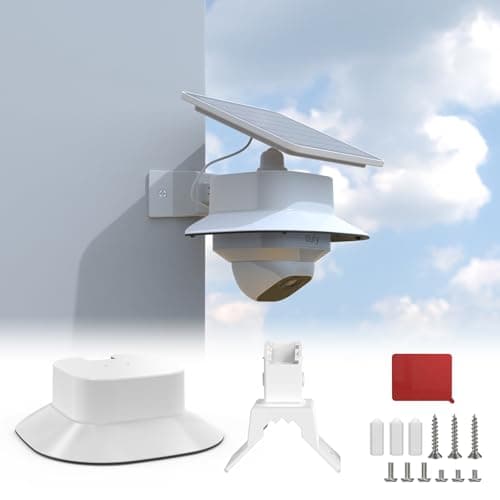 Koroao Corner Mount Bracket +Rain Shade Cover Compatible with eufy Security SoloCam E30/E42 Camera/eufy Security 4G LTE Cam S330 Camera,for Eufy Security Cameras Mounting Accessories (1pack,White)
