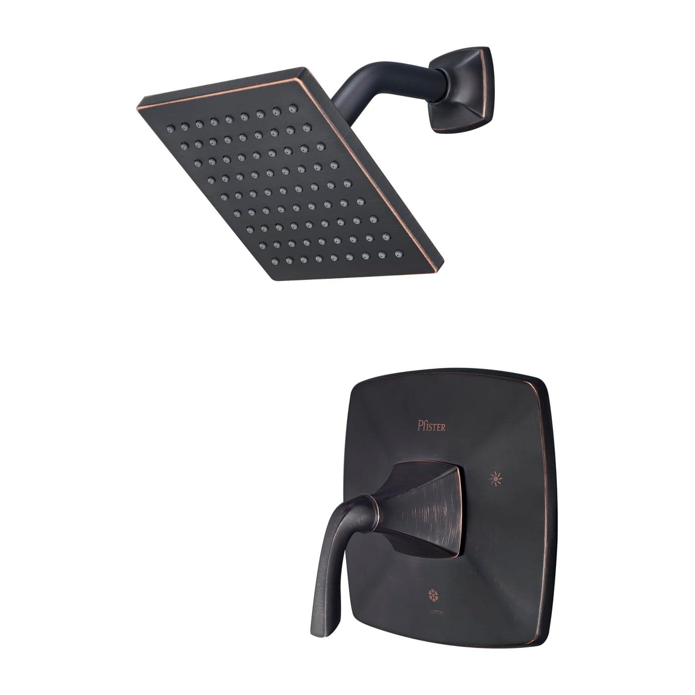 Pfister Bronson Shower Head and Valve Trim Only Kit Valve Not Included 1Handle Tuscan Bronze Finish LG897BSY
