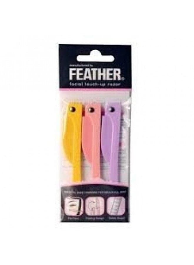 FEATHER Flamingo facial touch-up razor RFLS-P (2 PACKS - 6 Razors)