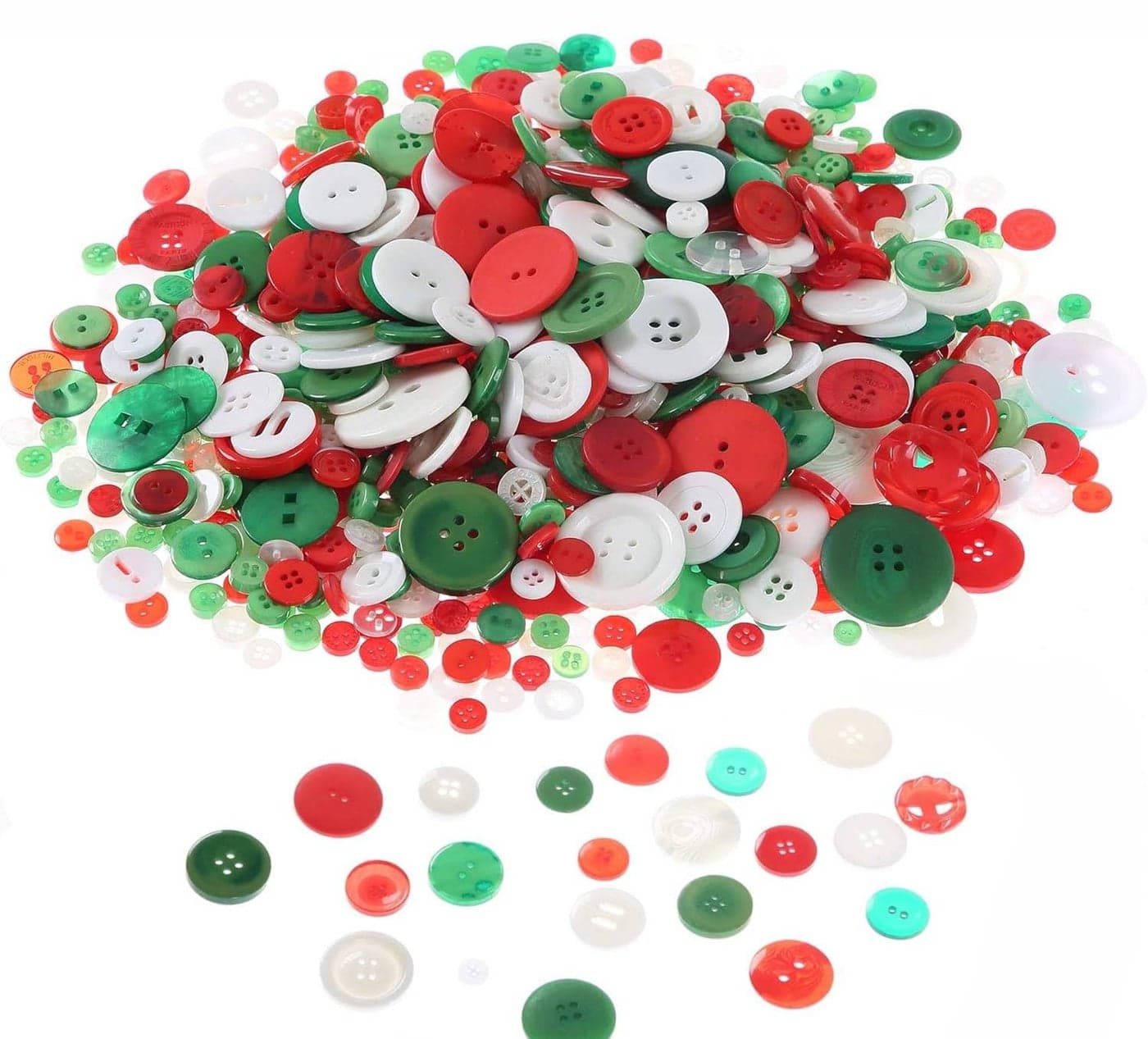 Efivs Arts 640 PCS Resin Buttons Round Sewing Buttons 2 4 Holes Assorted FlatBack Buttons for Christmas Decoration Sewing Art Crafts Projects DIY