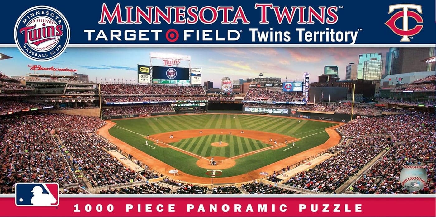 MasterPieces 1000 Piece Sports Jigsaw Puzzle MLB Minnesota Twins Center View Panoramic 13x39