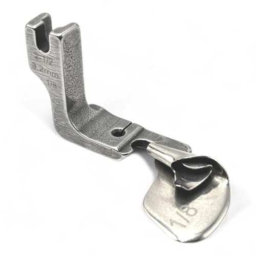 ZENITH Rolled Hemming Folder Presser Foot, Multi-Function Curved Pull Tube for Silk Chiffon, High Shank Compatible with Jack f4, Juki, Brother (1/8 (3.2MM))