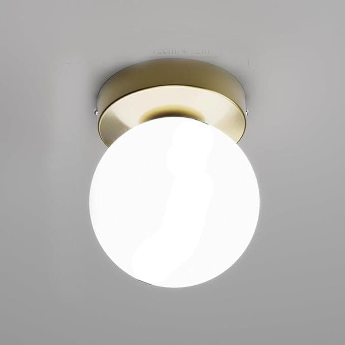 Mahganya Corded Electric Metal Ceiling Pendent Light Wall lamp CL Doom White Without Bulb Gold