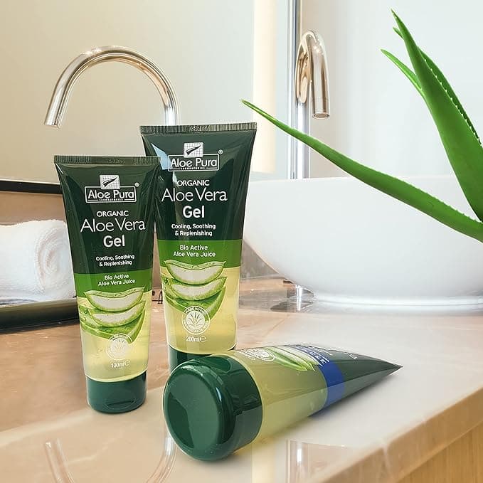 Aloe Pura Organic Aloe Vera Gel Natural Vegan Cruelty Free Paraben and SLS Free Cooling Soothing 200 ml Pack of 1