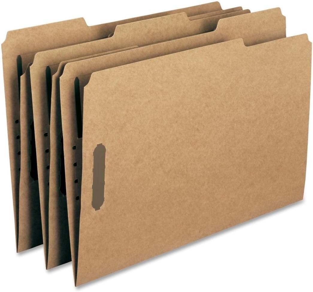 Smead Fastener File Folder 2 Fasteners Reinforced 13Cut Tab Legal Size Kraft 50 per Box 19837