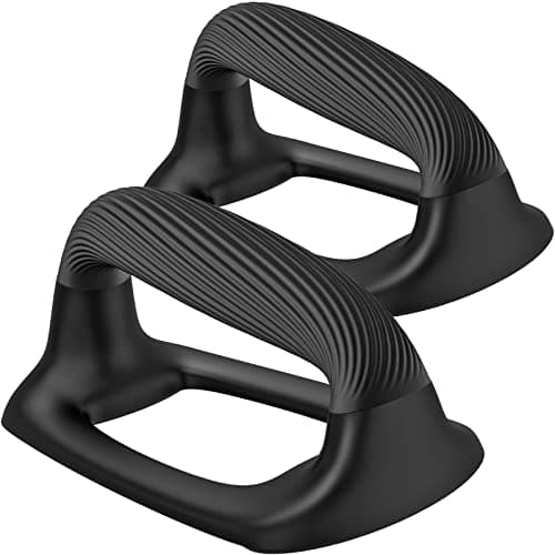 Kipika Push Up Bars, Pushup Stands With Thickened Soft Plastic Handle, Stable and Non-Slip Base, Pushup Handles Perfect for Floor Strength Training (Black)