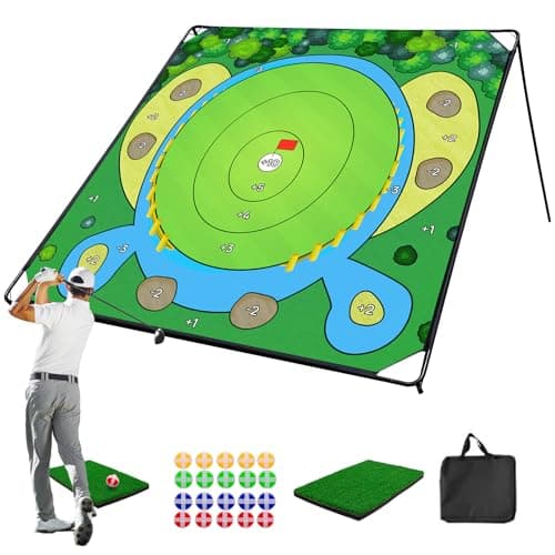 70x70 Golf Chipping Game Practice Portable Training Game for Indoor Outdoor Use Improve Short Game Accuracy for Adults Juniors Beginners 70x70 Golf Chipping Game