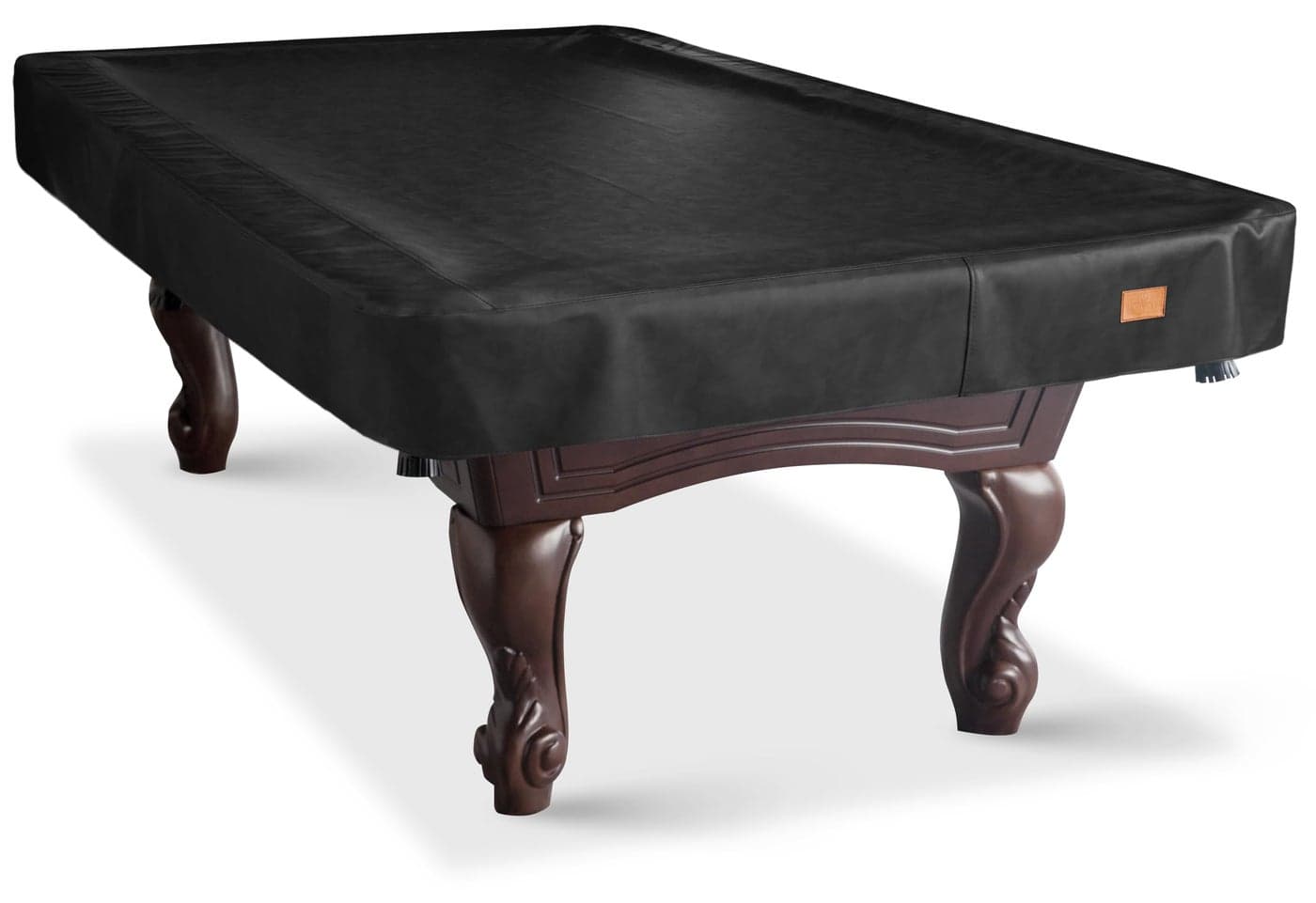 BEARCOVER Heavy Duty Leatherette Billiard Pool Table Cover Waterproof Tearproof Cover for Pool Table 789FT 8FT BlackFaux Lambskin