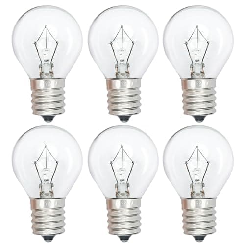 Lava Lamp Bulbs 25 Watt S11 E17 Base The Original Replacement Light Bulbs for 14.5" Lava Lamps and Glitter Lamps,120 Volt Motion Lava Lamp Light Bulb,Dimmable,2700K Warm White,6 Pack