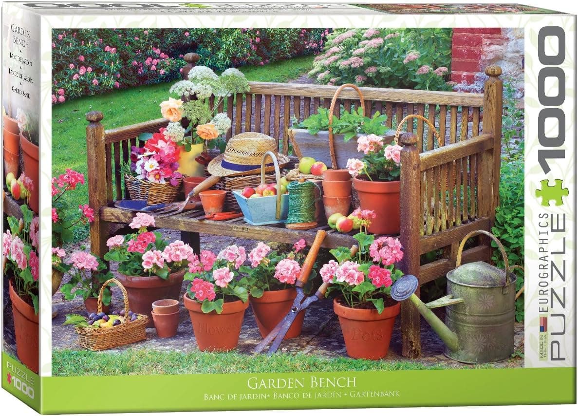 EuroGraphics EURHR Garden Bench 1000Piece Puzzle 1000Piece Jigsaw Puzzle