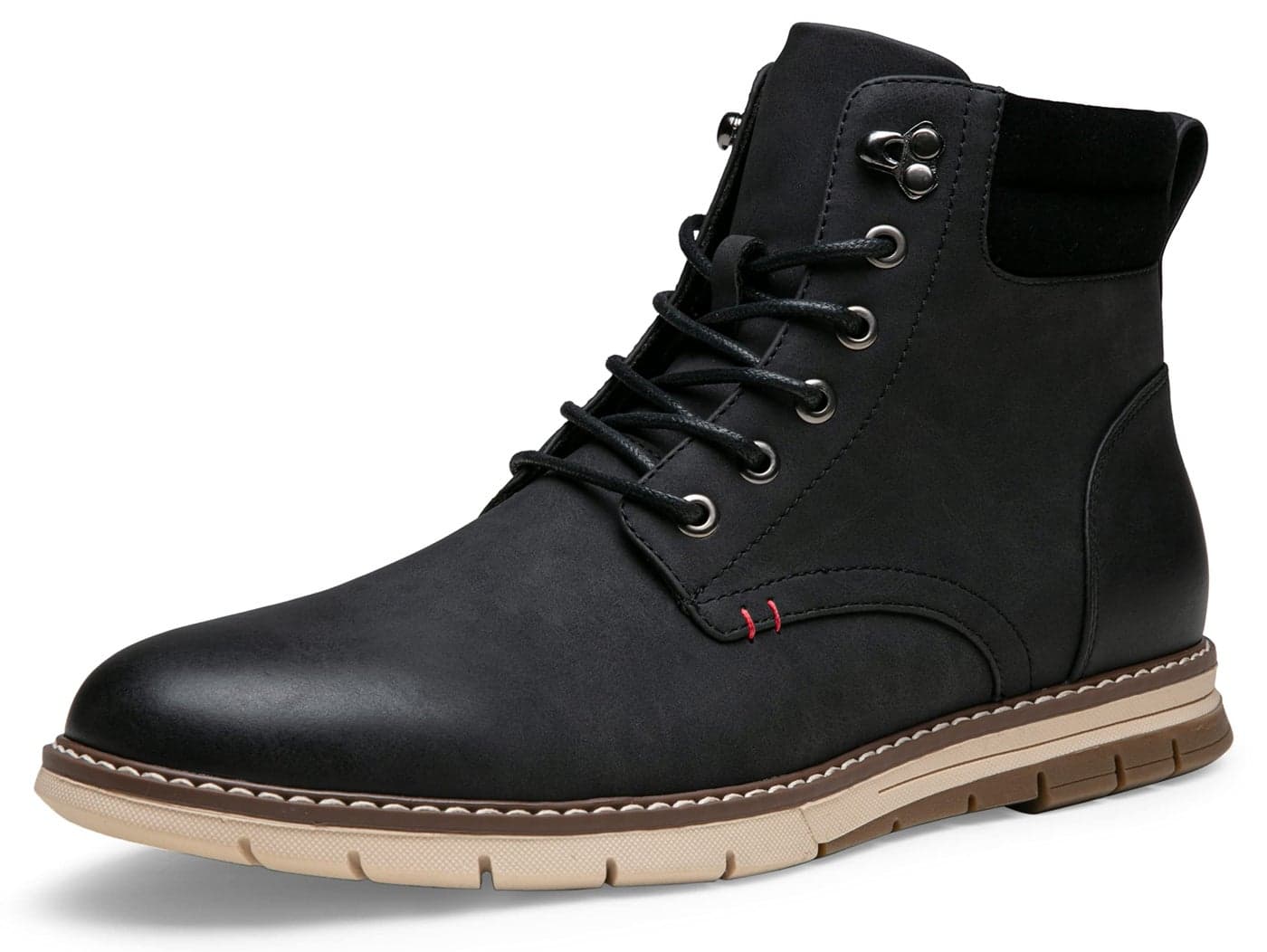 Vostey Boots for Men Casual Dress Shoes Fashion Waterproof Men's Motorcycle Boots(BMY8035A Black 10.5)