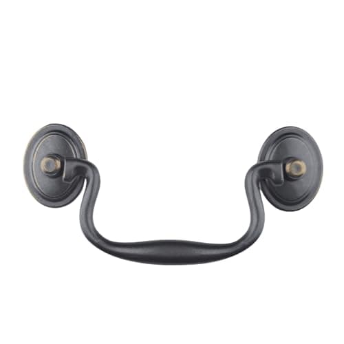MuDuJia 10Pack 4 Hole Centers Antique Iron Black Drawer Dresser Pulls Handles Droop Bail Pulls for Kitchen Cabinet Doors Furniture Hardware CC102mm Antique Black10