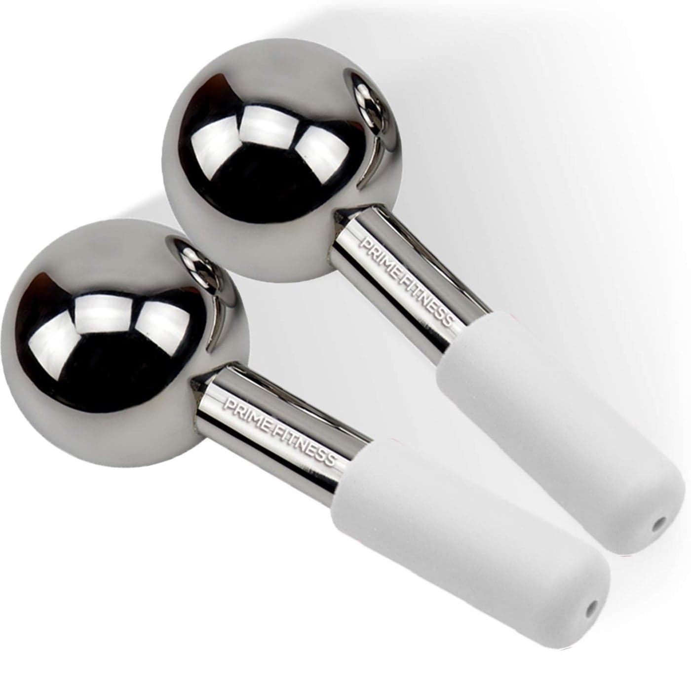 Ice Globes for Facials Unbreakable Steel Cooling Roller Cryo Sticks for Face Massager for Face Neck Eyes Skin Care for Dark Circles Puffiness Wrinkles Collagen Production WHITE
