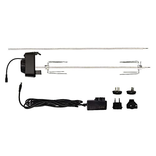 Masterbuilt Gravity Series Rotisserie Accessory Attachment with Stainless Steel Spit Rods Meat Claws and and Electric Power Source Model MB20091220