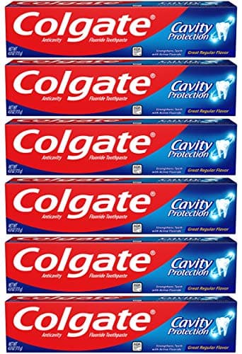 Colgate Cavity Protection Toothpaste with Fluoride 4 Ounce Pack of 6