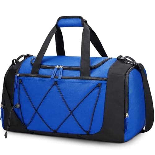 Vorspack Gym Bag for Men - 21 Inches Duffle Bag for Travel Lightweight Duffel Bag with Shoe Compartment Personal Item Travel Bag Weekender Bag for Travel Sports Gym - Blue