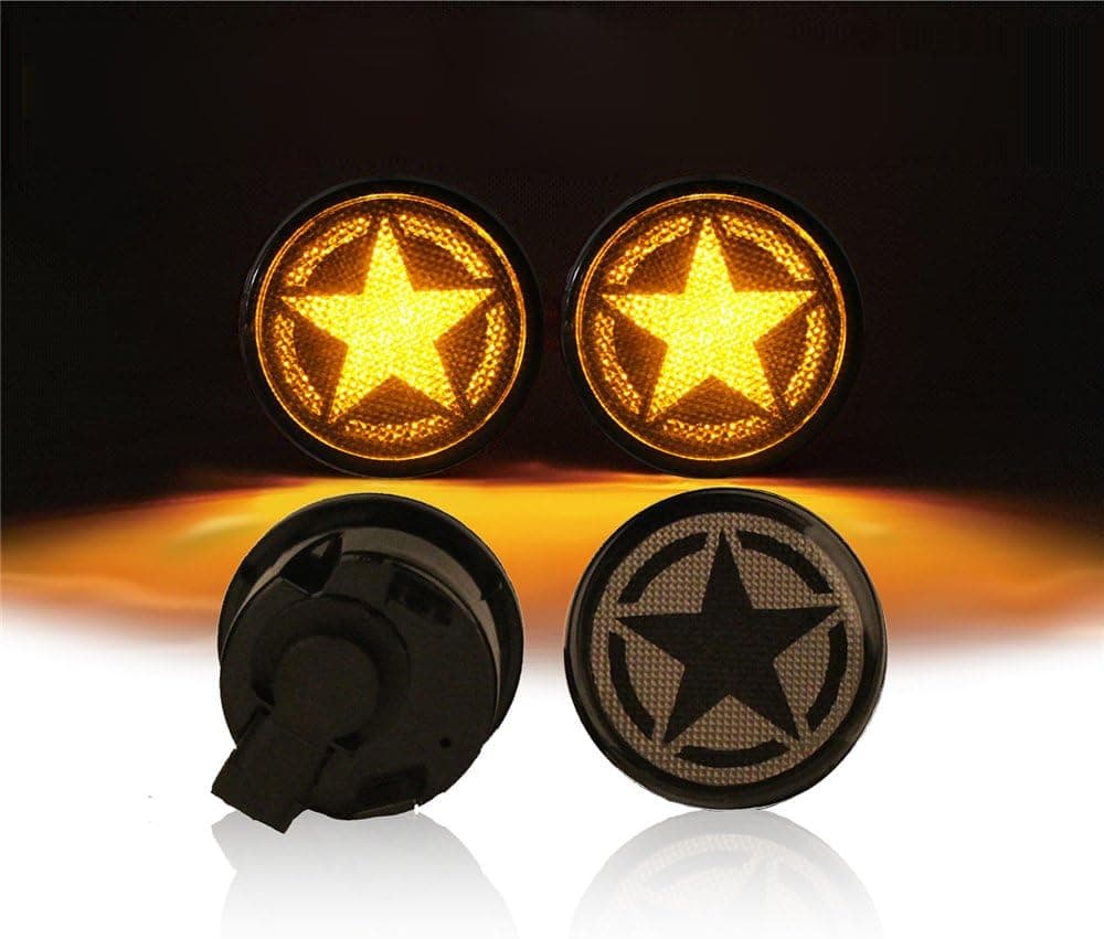 V8 GOD Turn Signal Star Lights for Jeep Wrangler JK & Unlimited 2007-2018
