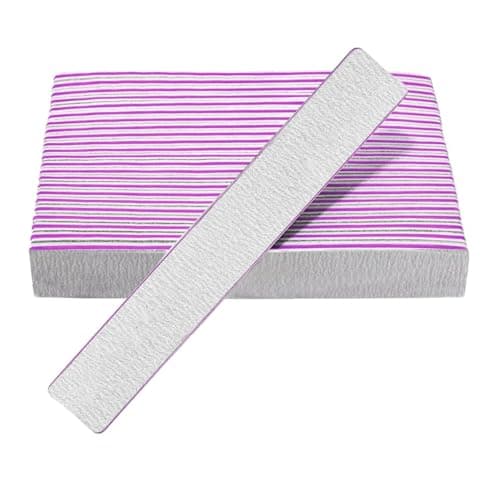 Nail File, 100/180 Grit Double Sides Washable Nail Files, Professional Reusable Manicure Tools for Poly Nail Extension Gel and Acrylic Nails