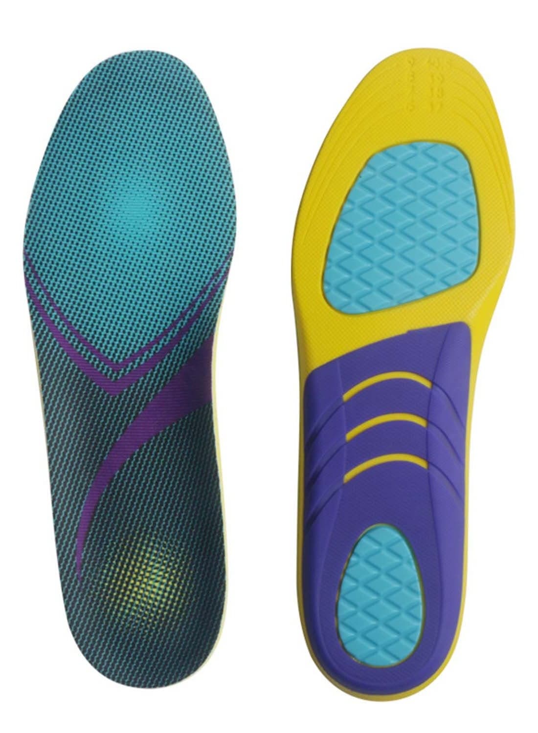 Memory Foam Insoles, Comfortable Breathable, Shock Absorption Arch Support Insoles, High Elastic Athletic Running Hiking Insoles for Sneakers/Trainers/Boots (Men 38-42.5/ Women 37-42)