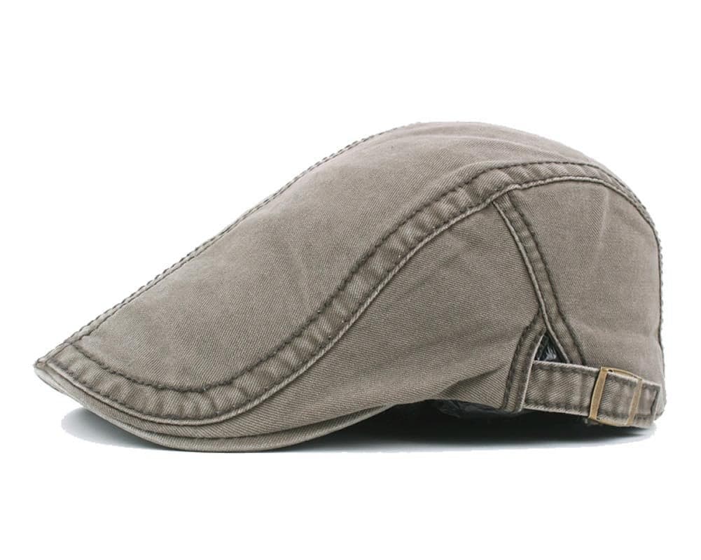 Quanhaigou Unisex Denim Newsboy Hats Flat Ivy Gatsby Cabbie Driving Berets Hat Cotton Dad Cap for Men Women (Army Green)