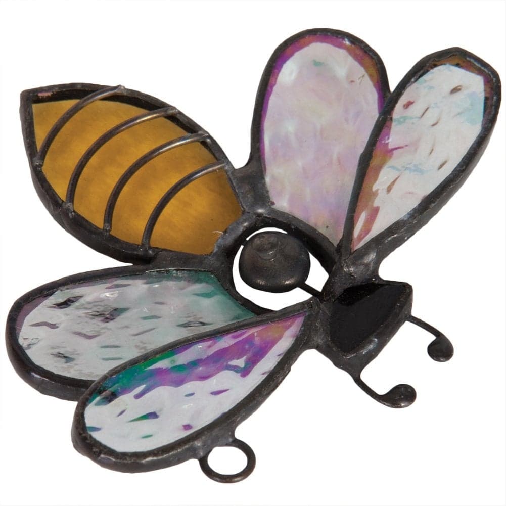 Stained Glass Bee Ornament Suncatcher Decorative Bee Gift for Garden Lovers Beekeeper Gift Window Dcor Spring Summer Accent J Devlin Glass Art ORN 175
