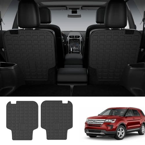 powoq 6&7 Seats Cargo Mat Compatible with 2020-2025 Ford Explorer Trunk Mat TPE Cargo Liner Trunk Liner Replacement for 2020 2021 2022 2023 2024 2025 Ford Explorer Accessories
