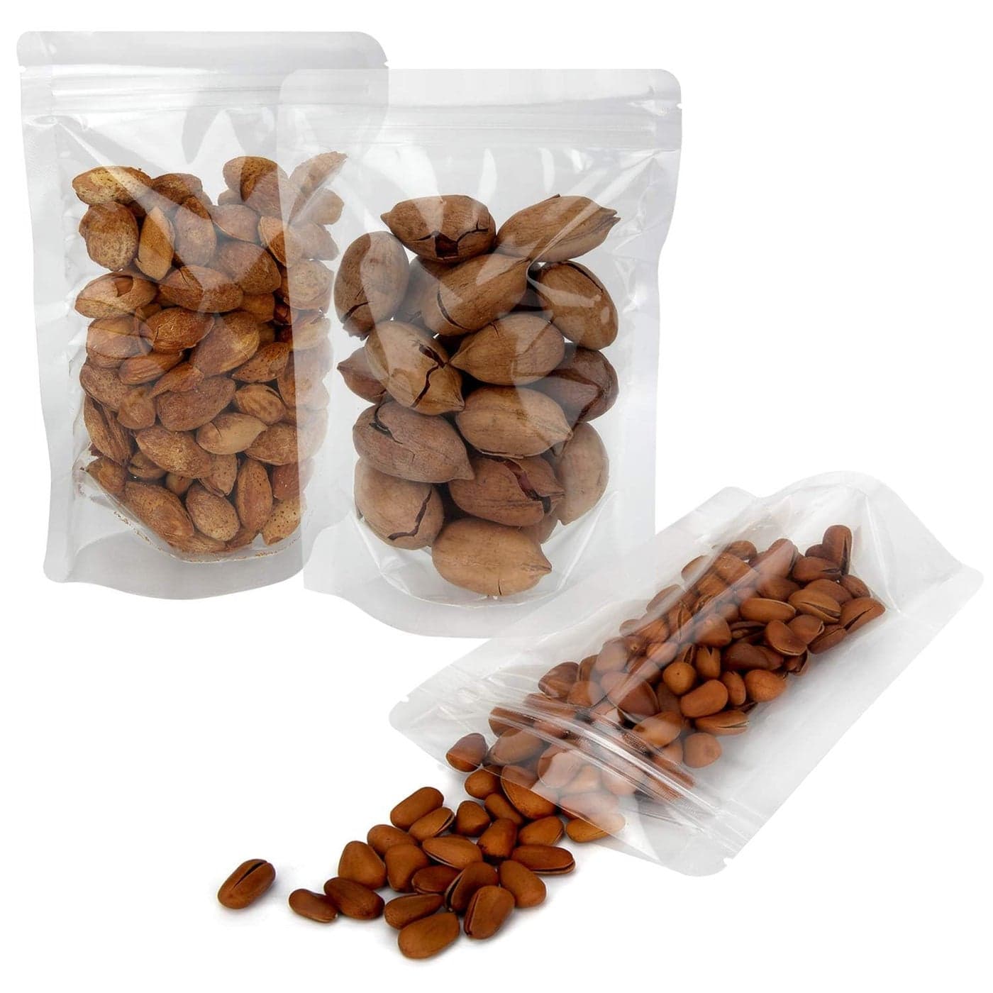 Blisstime 50 Pack Stand Up Pouch Bags Resealable Clear Selfseal Pouches with Tear Notch for Food Packing 55 X 79 Inches
